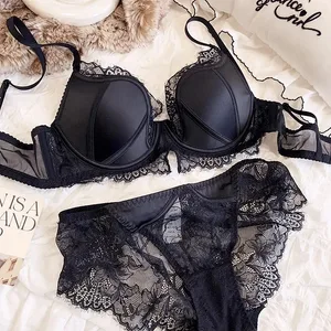 Sweet Little Fresh Deep-V Thin Cup Εσώρουχα δαντέλα Γυναικεία σέξι σουτιέν με μεγάλο μέγεθος BC Εσώρουχα Push Up με σώβρακο