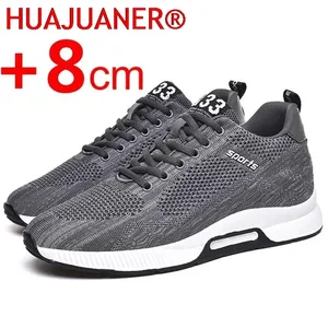 Männer Turnschuhe Aufzug Schuhe Versteckte Absätze Atmungsaktive Erhöhung Schuhe für Männer Erhöhen Einlegesohle 6CM Sport Casual Höhe Schuhe
