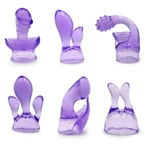 G-spot กระตุ้น Vibrator อุปกรณ์เสริม Magic Wand สิ่งที่แนบมาซิลิโคนผู้ใหญ่ของเล่นสำหรับผู้หญิง AV Rod Head Cap
