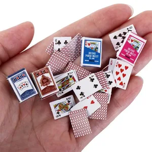 Supplies Home Decoration Mini Poker Cards Miniature Playing Poker Cards Miniature Games Poker Mini Playing Cards