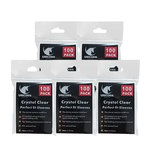 100pcs ร้อนโปร่งใส MTG การ์ดขนาดมาตรฐาน CLEAR TCG Card Protector การ์ดด้านในสำหรับกีฬาเกมกระดาน 64x89 มม.