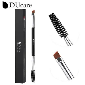 DUcare Øjenbrynsbørste Øjenvippekam makeupbørster Dual Ended Angled børste Spoolie børste 2 i 1 vippe øjenbryn børste sæt makeup værktøj
