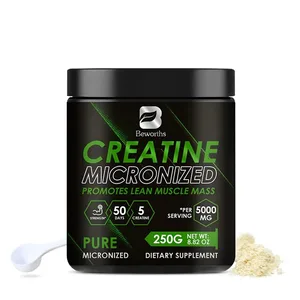 Beworths Creatine Monohydrate Powder 5000Mg untuk Pra Senaman Pembinaan Otot Tenaga Selular Kesihatan Imun Otak untuk Gim