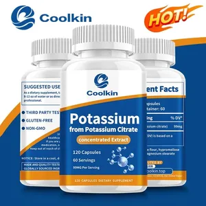 Citrate de potassium naturel – Soutient l'équilibre électrolytique et le pH normal Supplément de potassium absorbable sans OGM et sans gluten