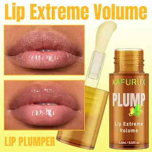 1PC Ginger Lip Balm Κουρκουμάς Lip Plumper Oil Radiant Fuller Lips για ομαλότερο Plump Lip Volumizing Serum Σέξι μακιγιάζ χειλιών