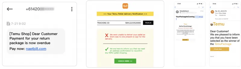 Example of a scam message